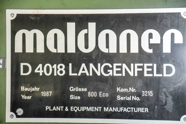 Maldaner 800 ECO Impregnating Plant, used
