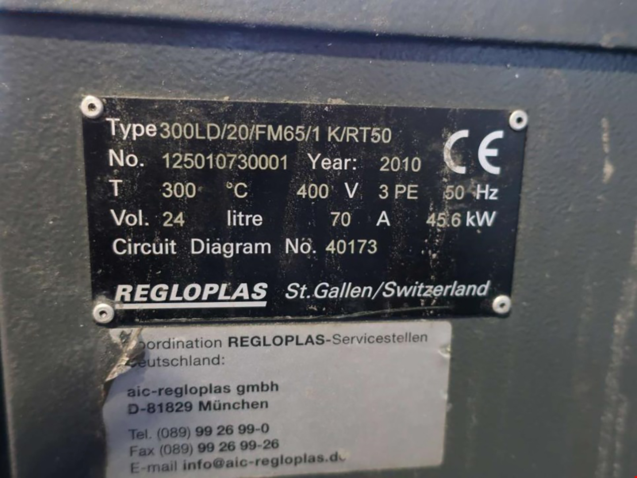 Regloplas 300LD/20/FM65/1 K/RT50 sıcaklık kontrol ünitesi ZU2147, kullanılmış