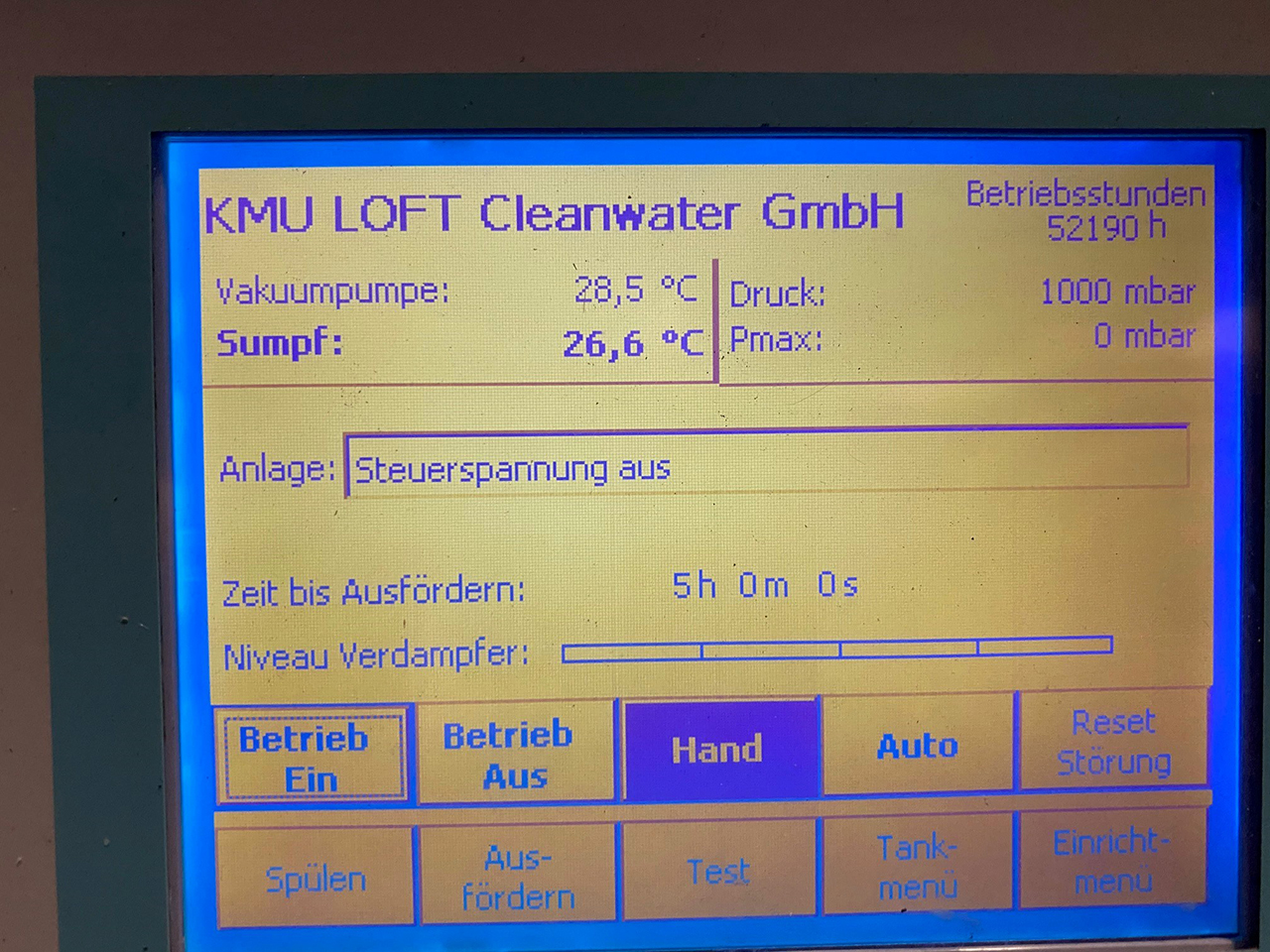 KMU Loft PROWADEST 200/1 vacuum evaporator ZU2126, used