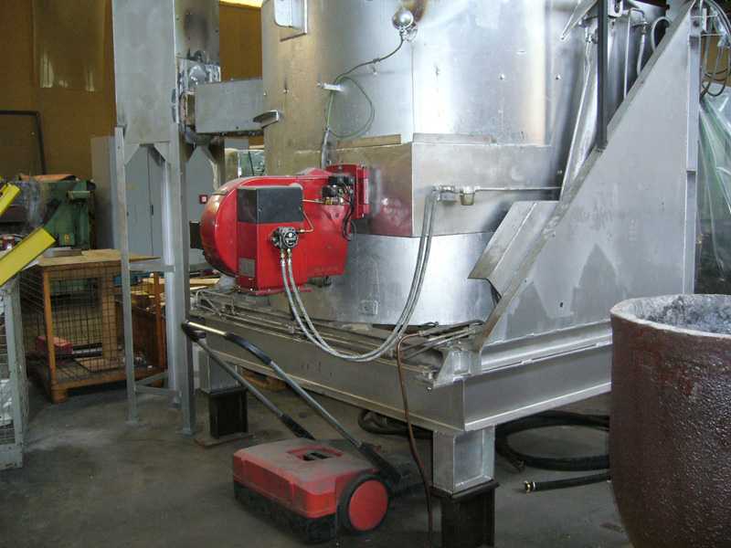 ZPF KT-O 5000 crucible furnace used, for aluminum