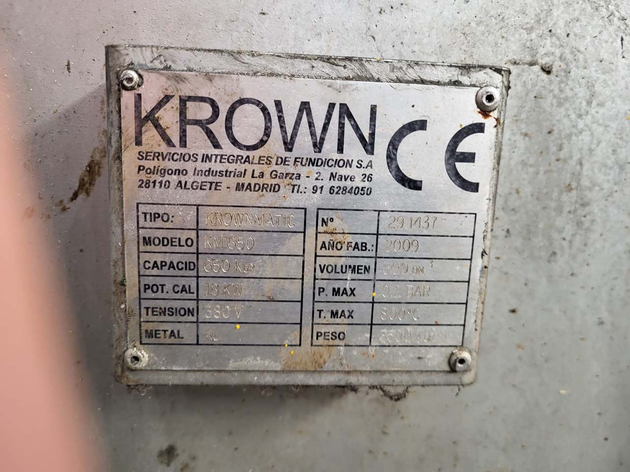 Forno di dosaggio Krown Krownmatic KM 650 O1759, usato