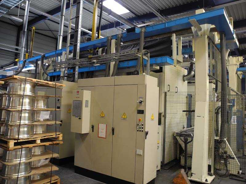 Maus drilling- and turning center for aluminium wheels line 6, used