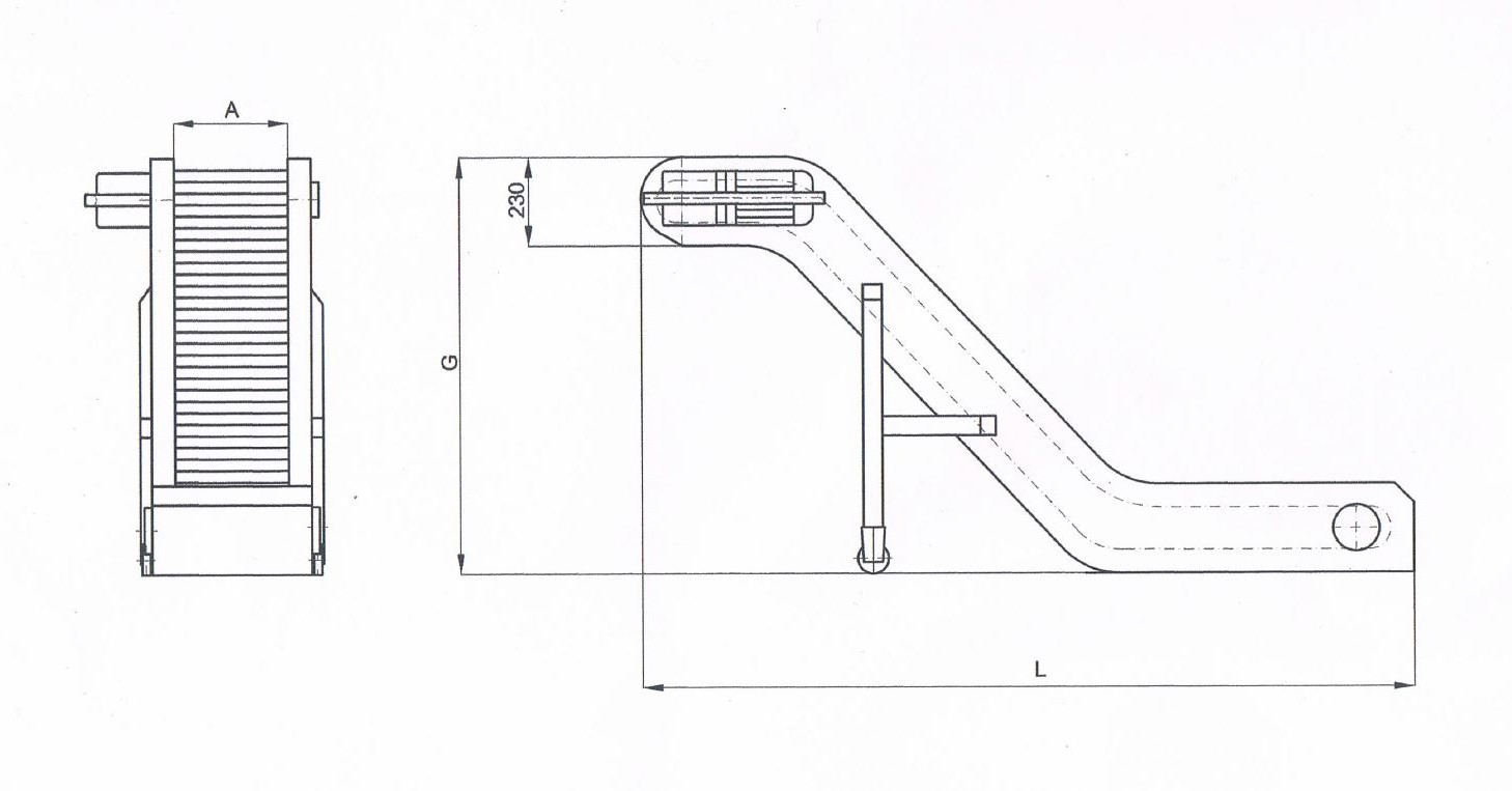 conveyor belt ZU2124, used
