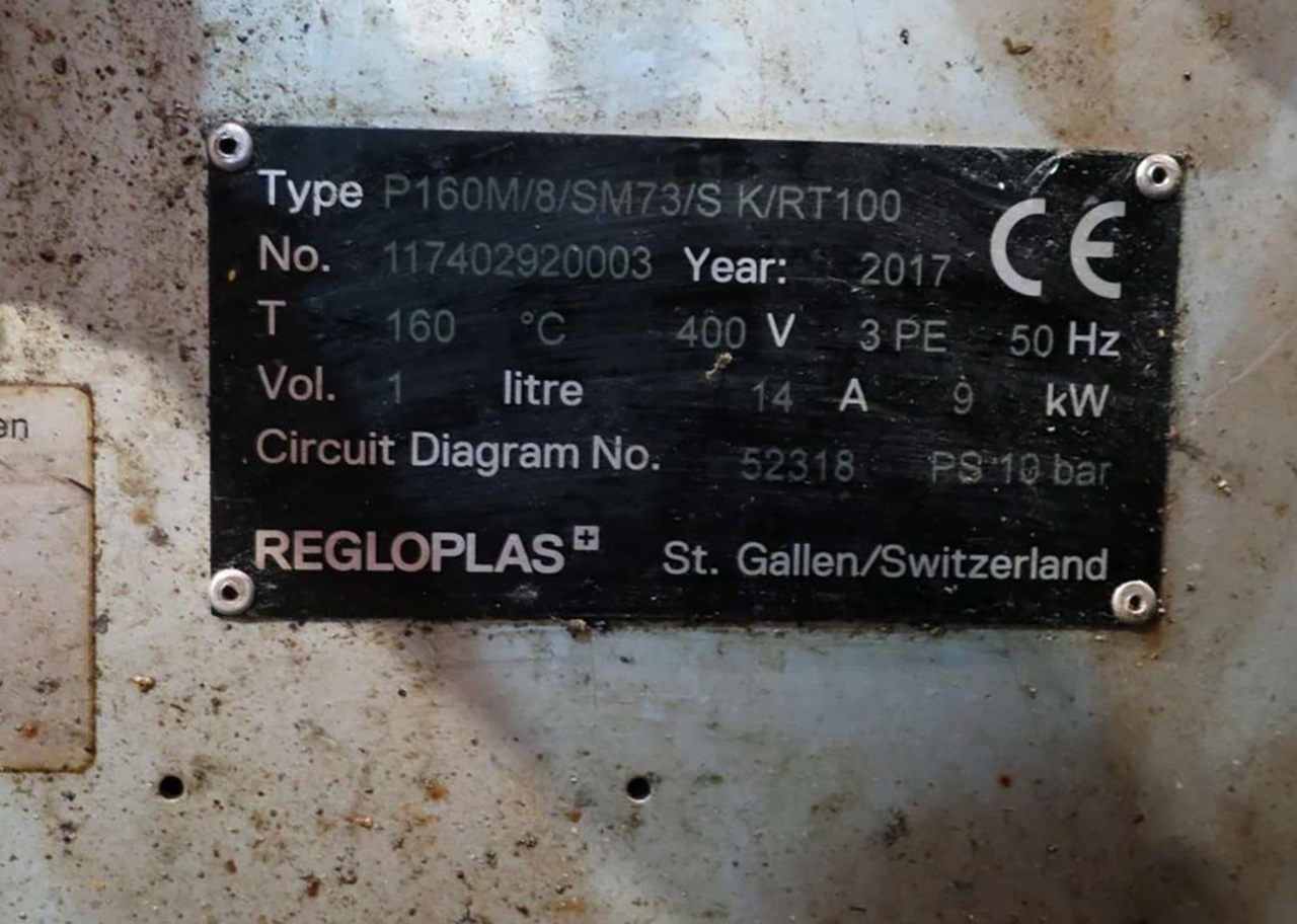 Regloplas P160M/8/SM73/S K/RT100 temperature control unit ZU2142, used