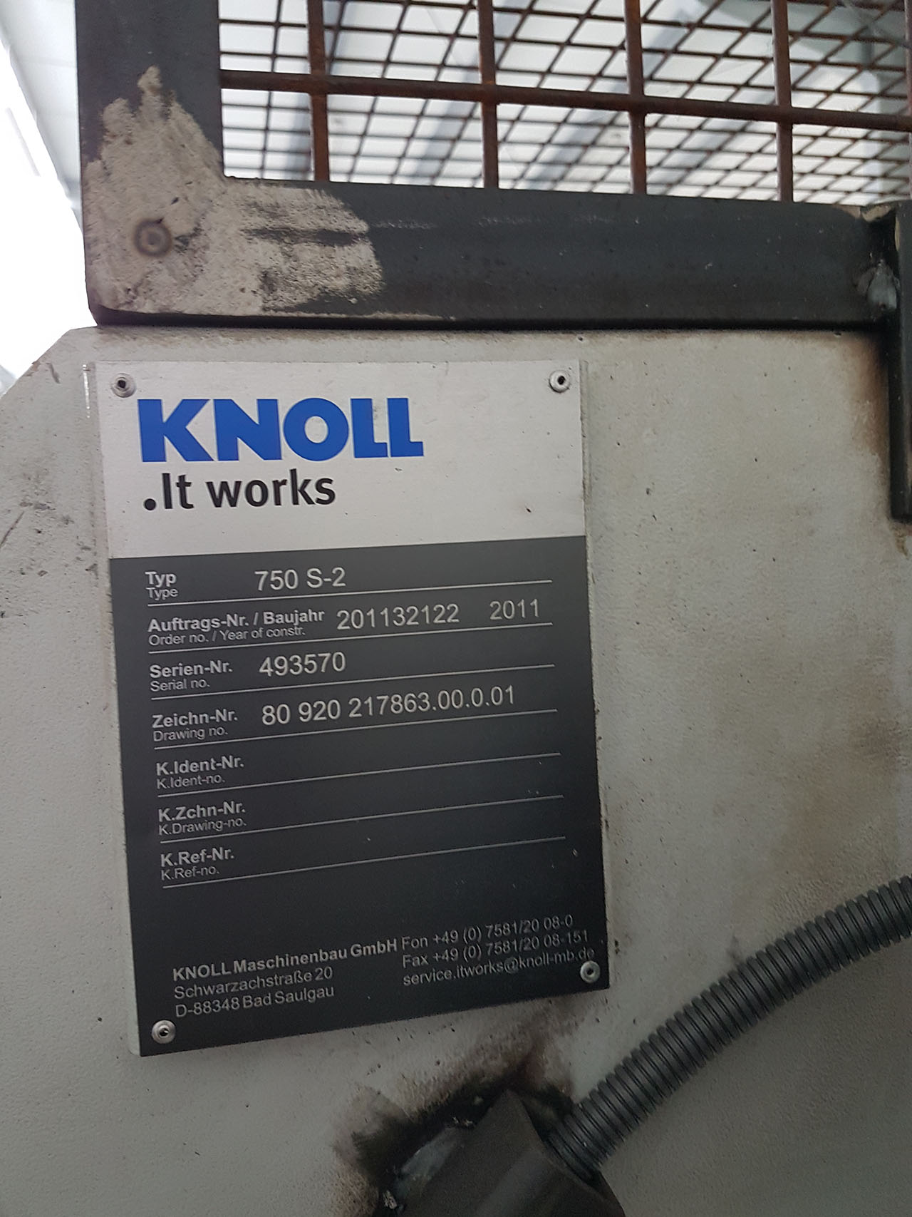 Knoll 750 S-2 conveyor belt ZU2057, used