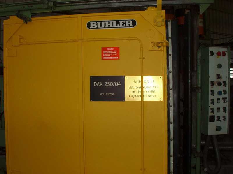 Buhler H 250 B cold chamber die casting machine, used
