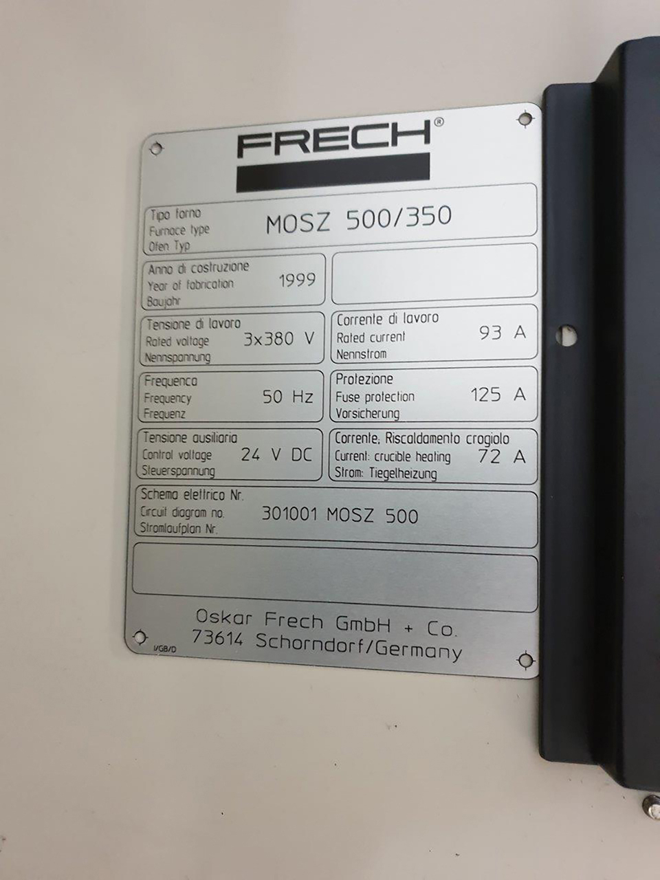 Rauch MOSZ 500/350 eritme ve bekletme fırını O1667, kullanılmış